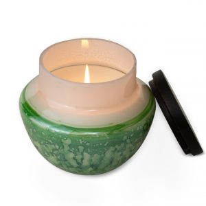 Evergreen Watercolor Glass Candle