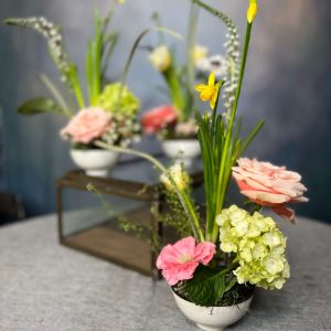 Spring Bowl Arrangement (Singles and Trios)