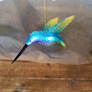 Blue Hummingbird Ornament