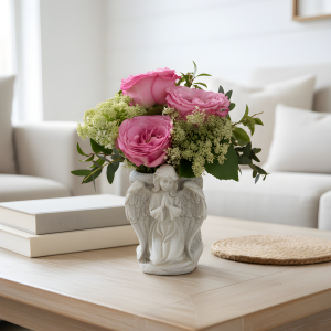 Praying Angel - Rose Arrangement