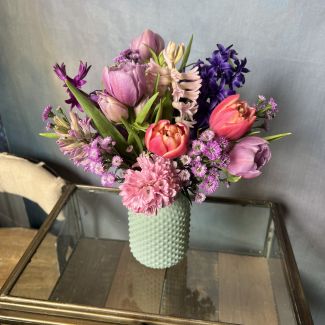Fresh Pick: Hyacinth & Double Peony Tulip Arrangement