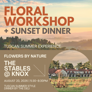 Floral Workshop and Sunset Dinner Experience