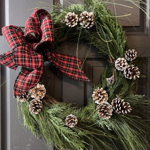 Frosted Pinecones and Pine Boughs Wreath
