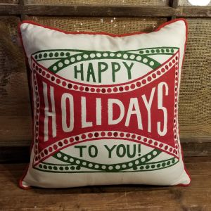 Happy Holidays Pillow