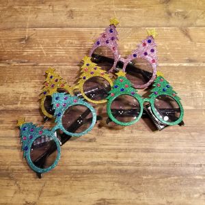 Glitter Tree Glasses