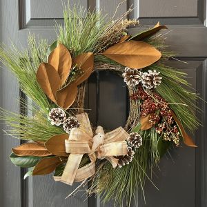 Magnolia and Pine Wreath