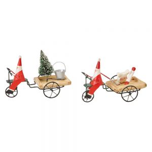 Tin Santa on Bicycle