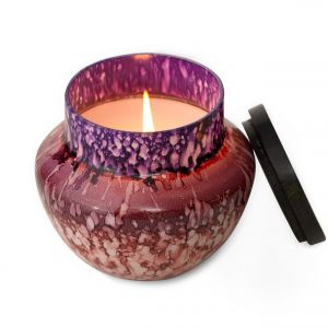 Ginger Patchouli Watercolor Glass Candle