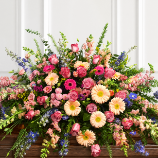 Sweet Pink Casket Spray