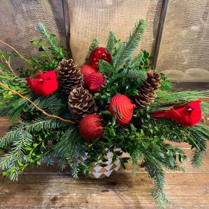 Mr. & Mrs. Cardinal arrangment