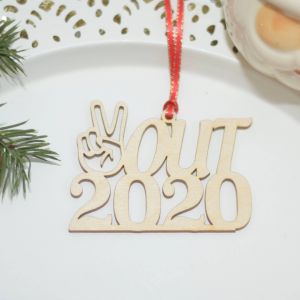 2020 Peace Out Christmas Ornament
